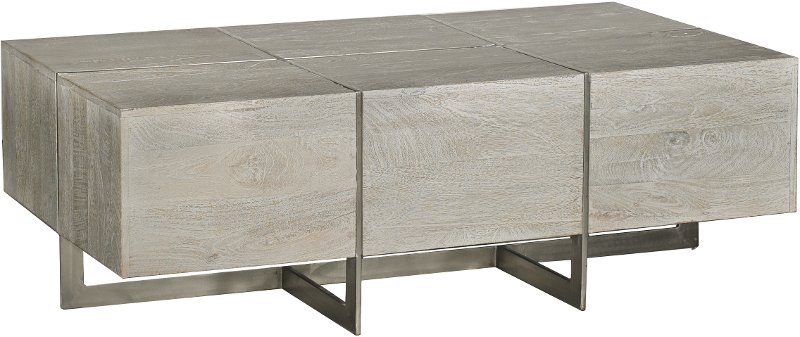 Contemporary Whitewash Coffee Table Desmond