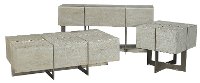 Contemporary Whitewash Sofa Table - Desmond-2