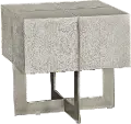 Contemporary Whitewash End Table - Desmond
