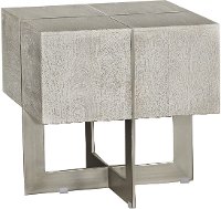 Contemporary Whitewash End Table - Desmond