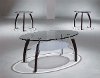 Glass 3 Piece Coffee Table Set - Stellar