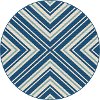 GCT1025 8RND 8' Round Navy Blue Indoor-Outdoor Rug - Garden City