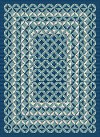 GCT1026 5x8 5 x 7 Medium Geometric Navy Blue Indoor-Outdoor Rug - Garden City