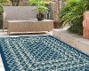 GCT1026 5x8 5 x 7 Medium Geometric Navy Blue Indoor-Outdoor Rug - Garden City -2