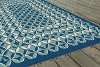 GCT1026 5x8 5 x 7 Medium Geometric Navy Blue Indoor-Outdoor Rug - Garden City -3