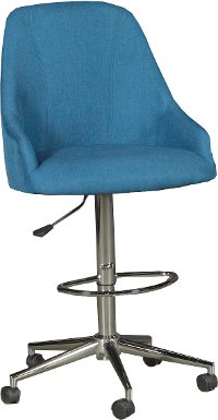 Carnegie Peacock Blue Adjustable Stool - Colors