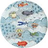 5' Round Aviator Sky Blue Rug - Whimsy