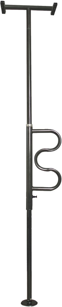 1100-B Black Security Pole & Grab Bar-2
