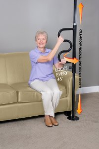 1100-B Black Security Pole & Grab Bar-3