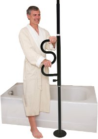1100-B Black Security Pole & Grab Bar-5
