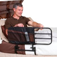 8000 Black EZ Adjust Bed Rail - Rails Collection