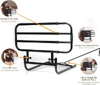 8000 Black EZ Adjust Bed Rail - Rails Collection-6