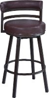 Contemporary Brown Swivel Bar Stool - Swivel