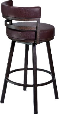 Madrid Auburn Bay Contemporary Swivel Bar Stool-2