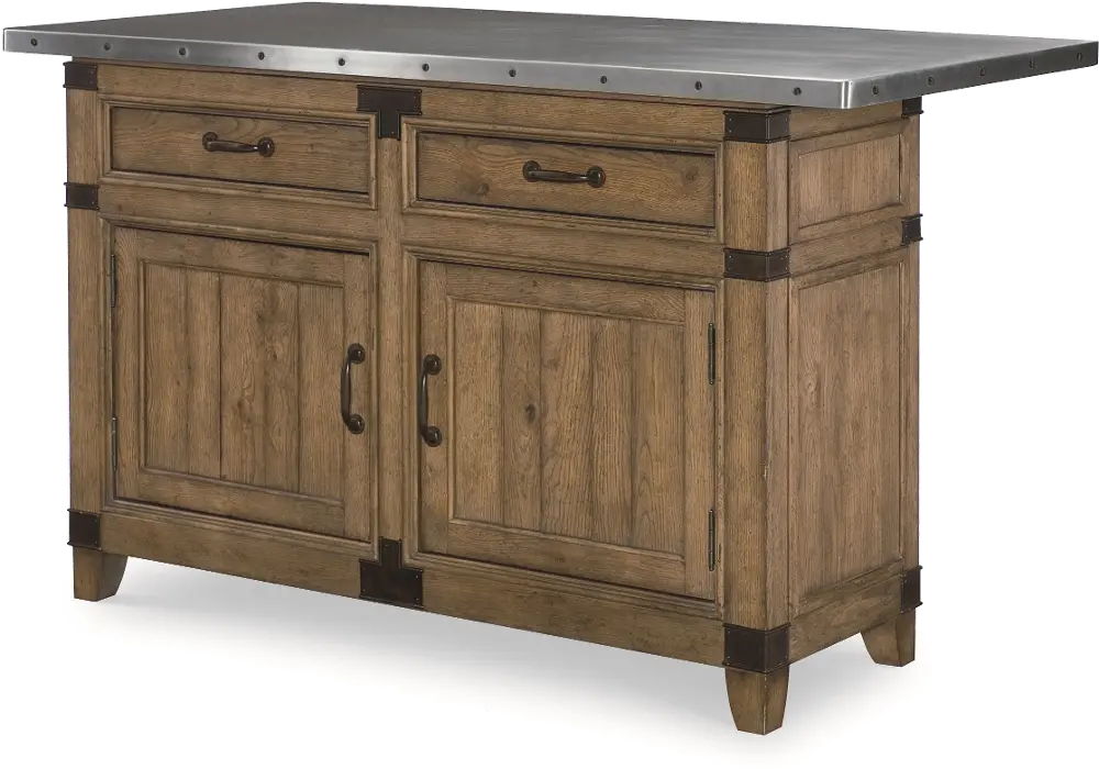 Metalworks Chic and Stainless Steel Kitchen Island-1