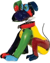 Multi Color Dog With Bone
