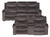 Coffee Brown Manual Reclining Sofa & Console Loveseat - Marvel-3