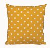 Clearance Yellow and Cream Polka Dot Throw Pillow