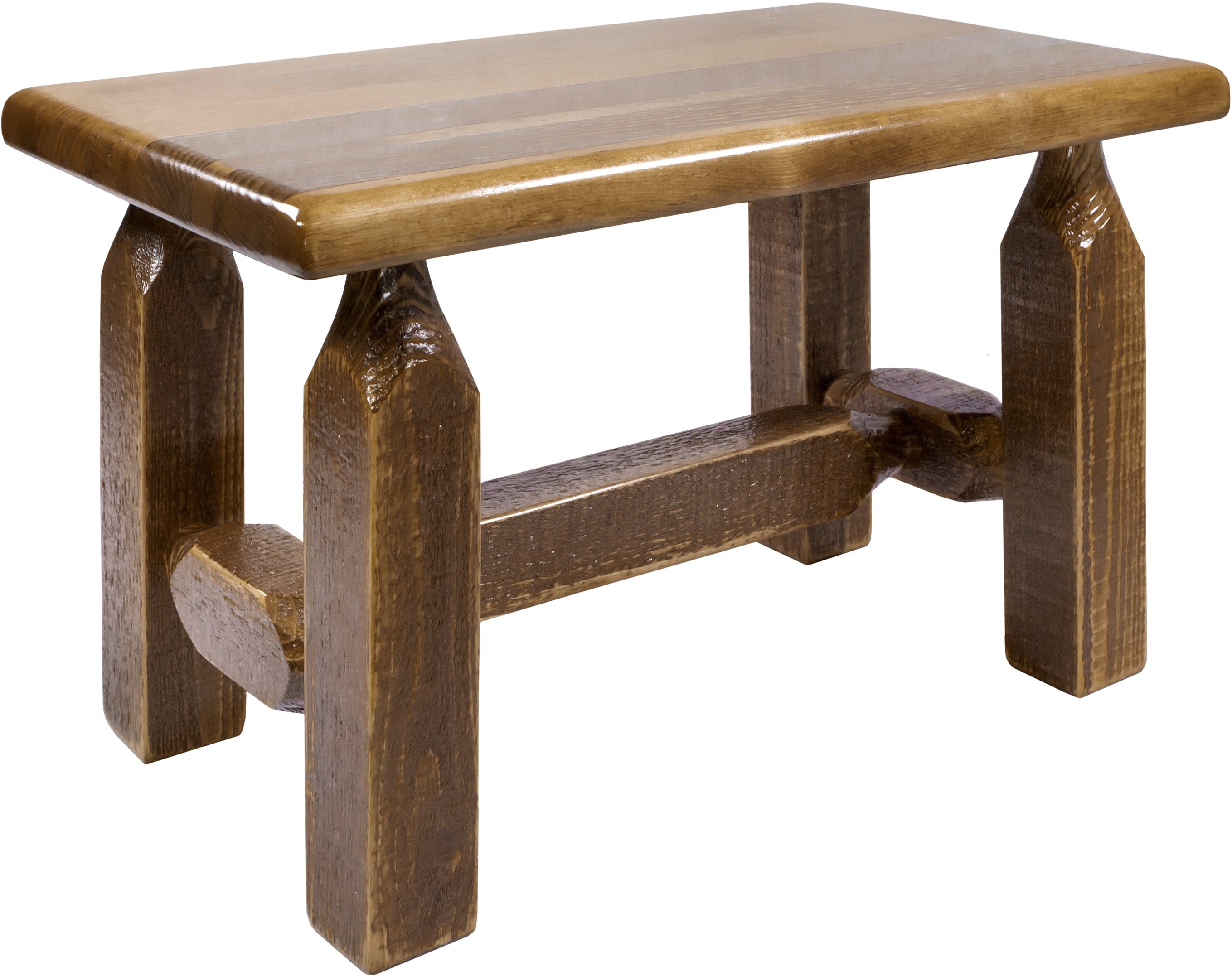 Homestead Rustic Wooden Ottoman-2