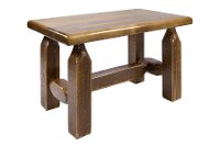 MWHCFSBSL Rustic Wooden Ottoman - Homestead -2