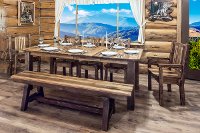 MWHCDT4PLSL Rustic Dining Table - Homestead -3