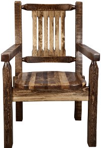MWHCCASCNSL Rustic Captain's Dining Chair - Homestead
