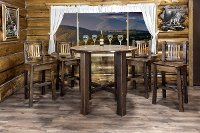 MWHCBTSL Rustic Dark Brown Pub Table - Homestead -2
