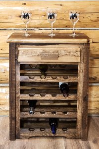 MWHCWRSL Rustic Wine Cabinet - Homestead