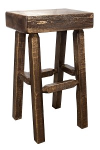 MWHCBNHLSL Half Log Bar Stool - Homestead -2