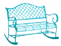 Turquoise Metal Rocker