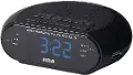 RC207A RCA Dual Wake Clock Radio with USB Charging