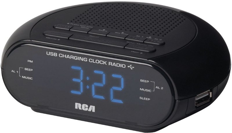 Rca Dual Wake Clock Radio With Usb Charging Rc Willey Furniture