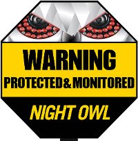 A-GYSS Night Owl Reflective Outdoor Yard Stake Sign