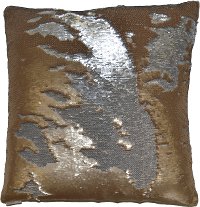 Gold 20 Inch Mermaid Throw Pillow