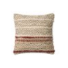 Brown and Red Wool Textured Throw Pillow