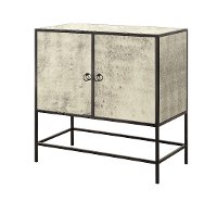 Antique Mirrored Glass 2 Door Cabinet - Marlena