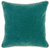 Blue-Green Surf Velvet Throw Pillow