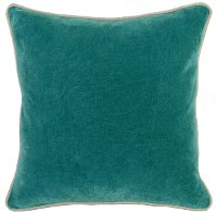 Blue-Green Surf Velvet Throw Pillow