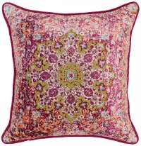 Fuchsia Multi Color Throw Pillow