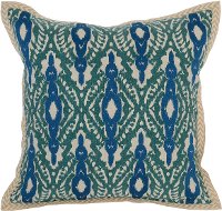 Blue and Green Surf Marine Throw Pillow