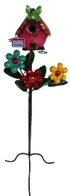 Birdhouse with Daisy on Stand