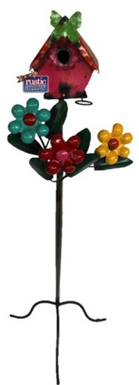 Birdhouse with Daisy on Stand