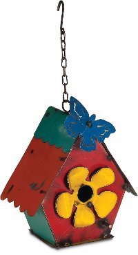 Hanging Bird House with Butterfly
