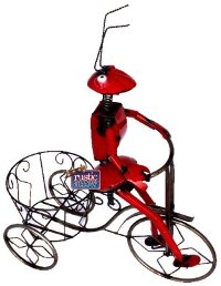 Ant On Bicycle With Planter