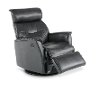 Charcoal Gray Large Leather Swivel Glider Power Recliner - Captain-2