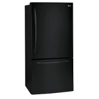 LDCS24223B LG Wide Bottom Freezer Refrigerator - 33 Inch Black