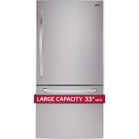 LDCS24223S LG 24.1 cu. ft. Bottom Freezer Refrigerator - 33 Inch Stainless Steel-3
