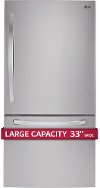LDCS24223S LG Wide Bottom Freezer Refrigerator - 33 Inch Stainless Steel-3