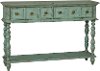 Rub Through Aged Turquoise 2 Drawer Sofa Table