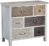 White and Driftwood 6 Drawer Chest - Brighton Coastal